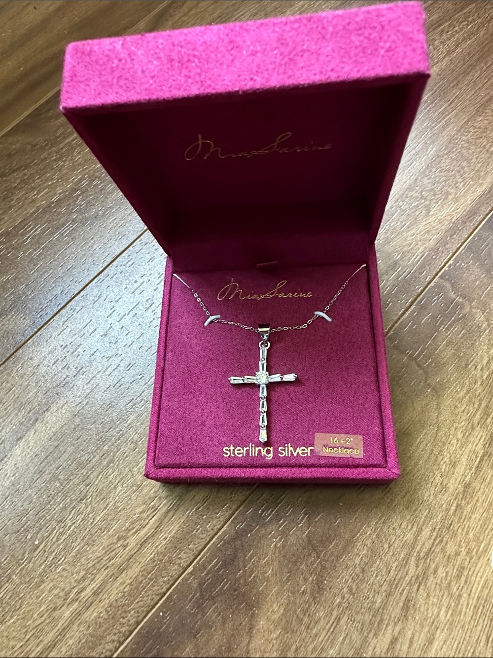 Sterling Silver Cross Necklace by — Silver